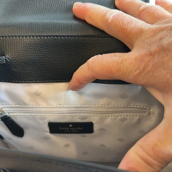 NWOT Kate Spade Black Leather Small Backpack Purse & Wallet combination Bag - Picture 12 of 14